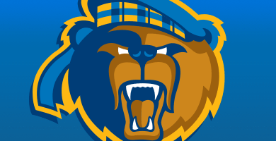 UCR Athletics logo features a Scotty Highlander logo with a half-blue face that was inspired by William Wallace.