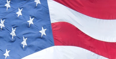 A decorative image of the American flag