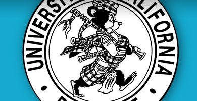 The original design for the Scotty Highlander mascot featured a bagpipe-playing bear in traditional Scottish dress.
