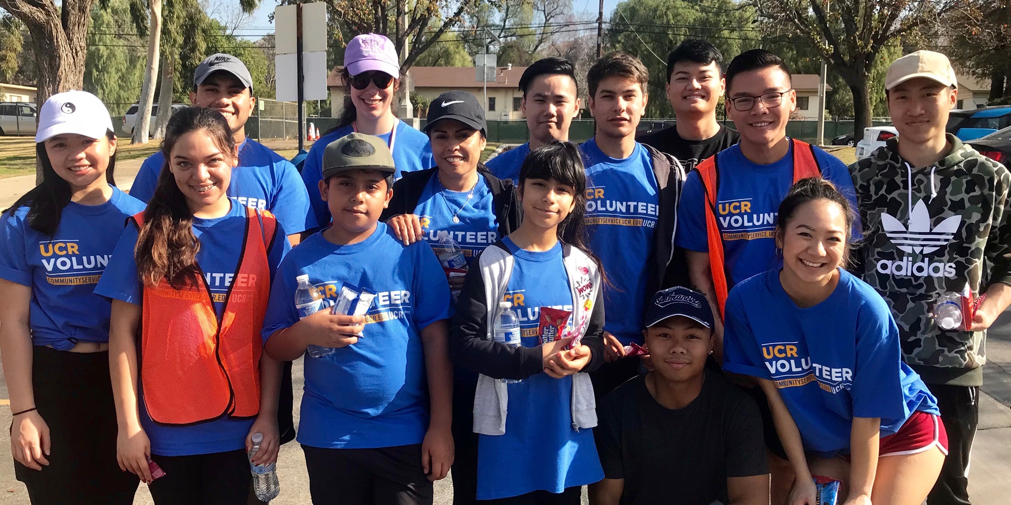 UCR students pose during a community service project.