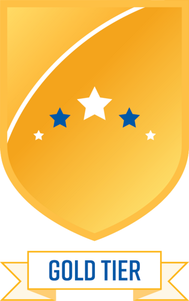 Gold Tier Shield with Stars