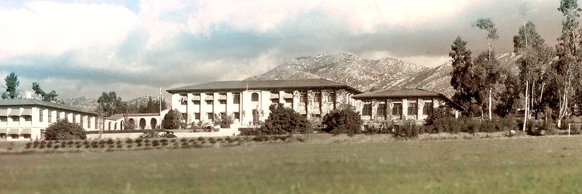 Now home to the A. Gary Anderson Graduate School of Management, one of the oldest buildings on the UCR campus was once the site of a citrus research station.